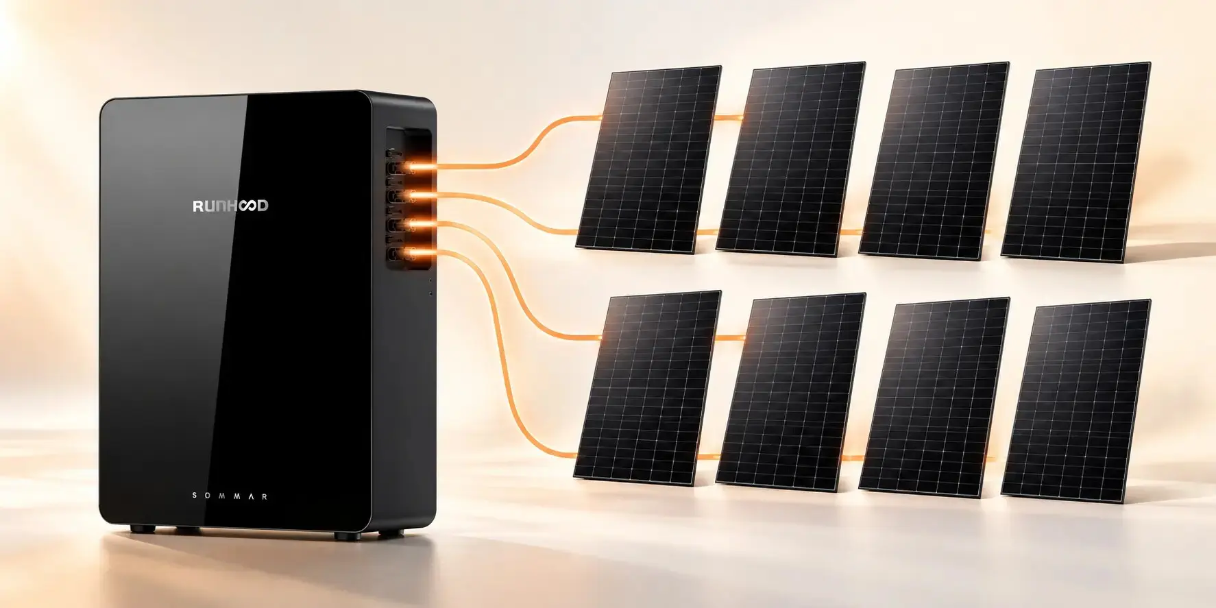 RUNHOOD R5200 DC mit bis zu acht Full-Black-Solarmodulen